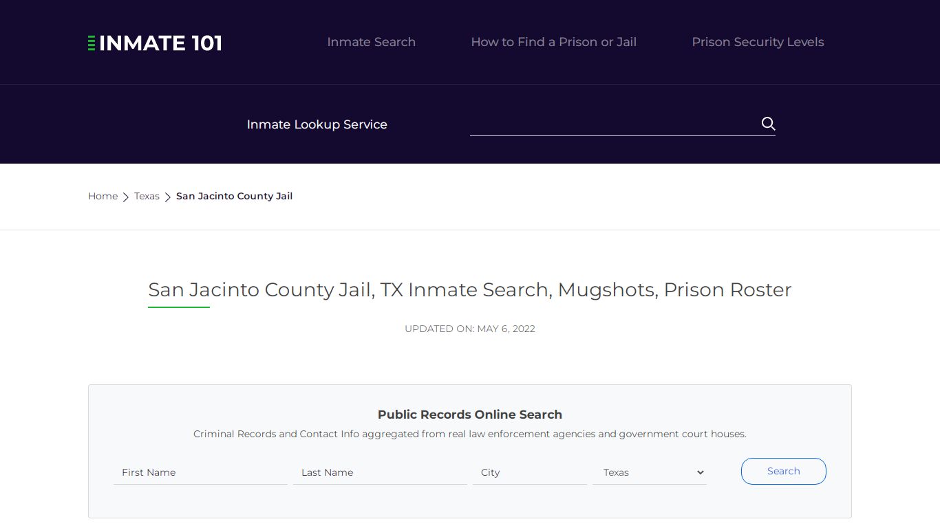 San Jacinto County Jail, TX Inmate Search, Mugshots ...