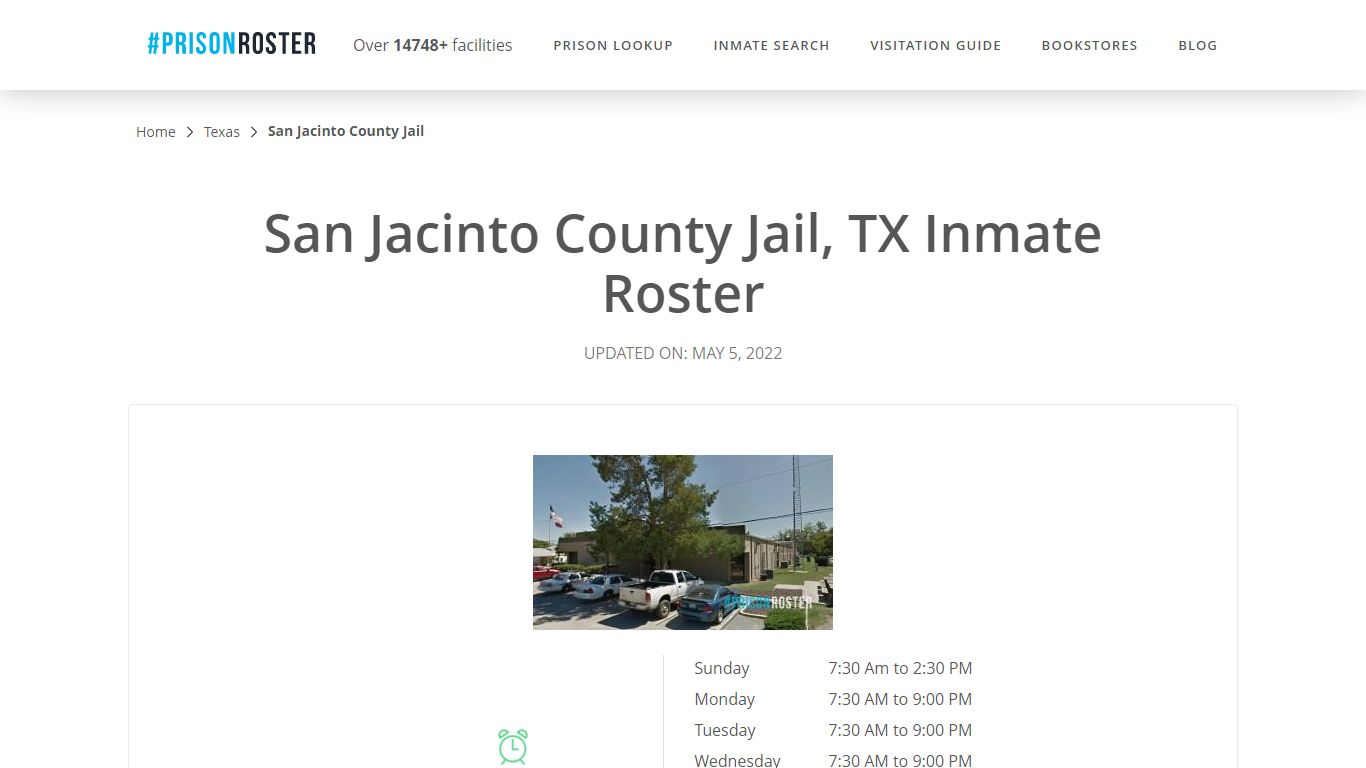 San Jacinto County Jail, TX Inmate Roster - Inmate Locator